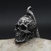 Vintage Black Skull Pendant Necklace 316L Stainless Steel Hip Hop Biker Dark Skull Necklaces Male Party Jewelry Halloween Gifts