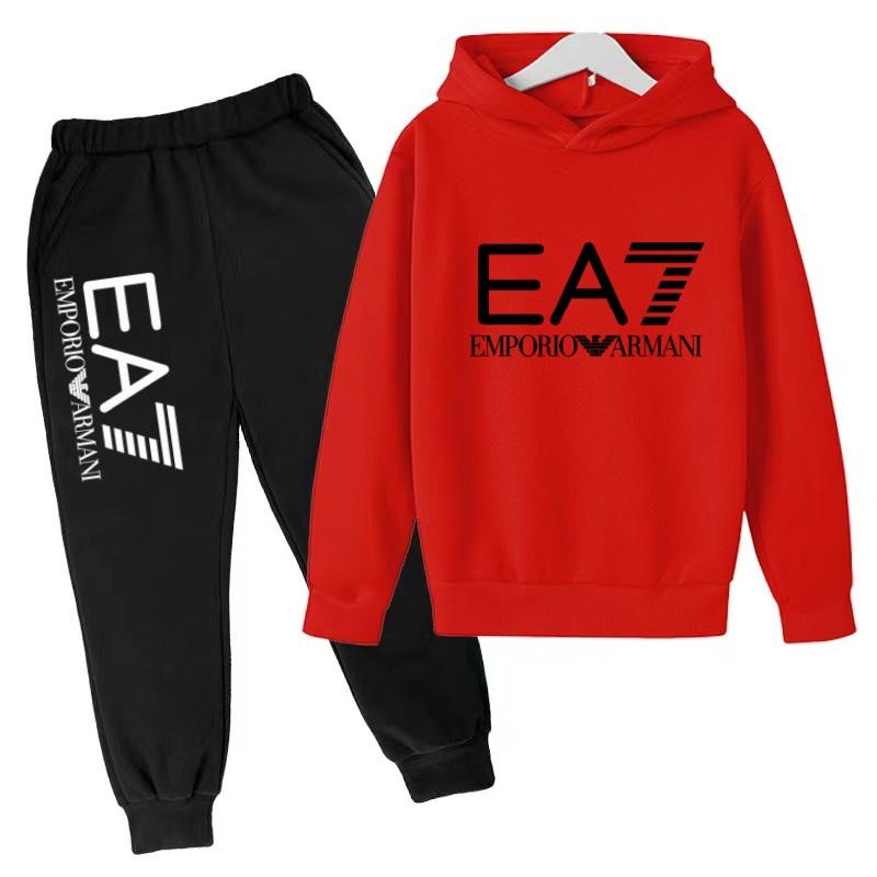 Kids Autumn Winter Hoodie Boy Girl 3-12Yrs Letter Print Clothing Casual Top+Trousers 2P Child Gift Brand Sports Coat Jogging Set
