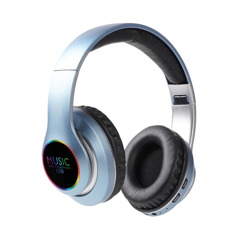 VJ033 LED Wireless Bluetooth 5.0 Sports Headphones - New Head-Mounted Model