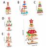 2pcs Cute Desktop Centerpieces Wood Christmas Signs Christmas Tree Ornaments Set  Tabletop