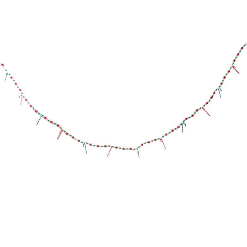 Colorful Candy Pendant Garland Ins Tassel Beaded Sweets Ball String Handmade Nursery Children Room Christmas Tree Decor