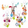 Newborn Baby Rattles Toys 0-12 Months Bed Stroller Infant Mobile Hanging Bell Cartoon Educational Puppy Bee Plush Toys Boys Girl