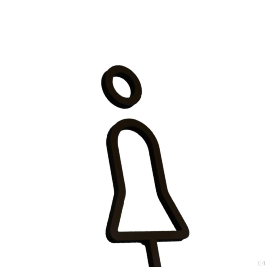3D Men Women Toilet Sign Bathroom Stickers WC Indicator Acrylic Plaque