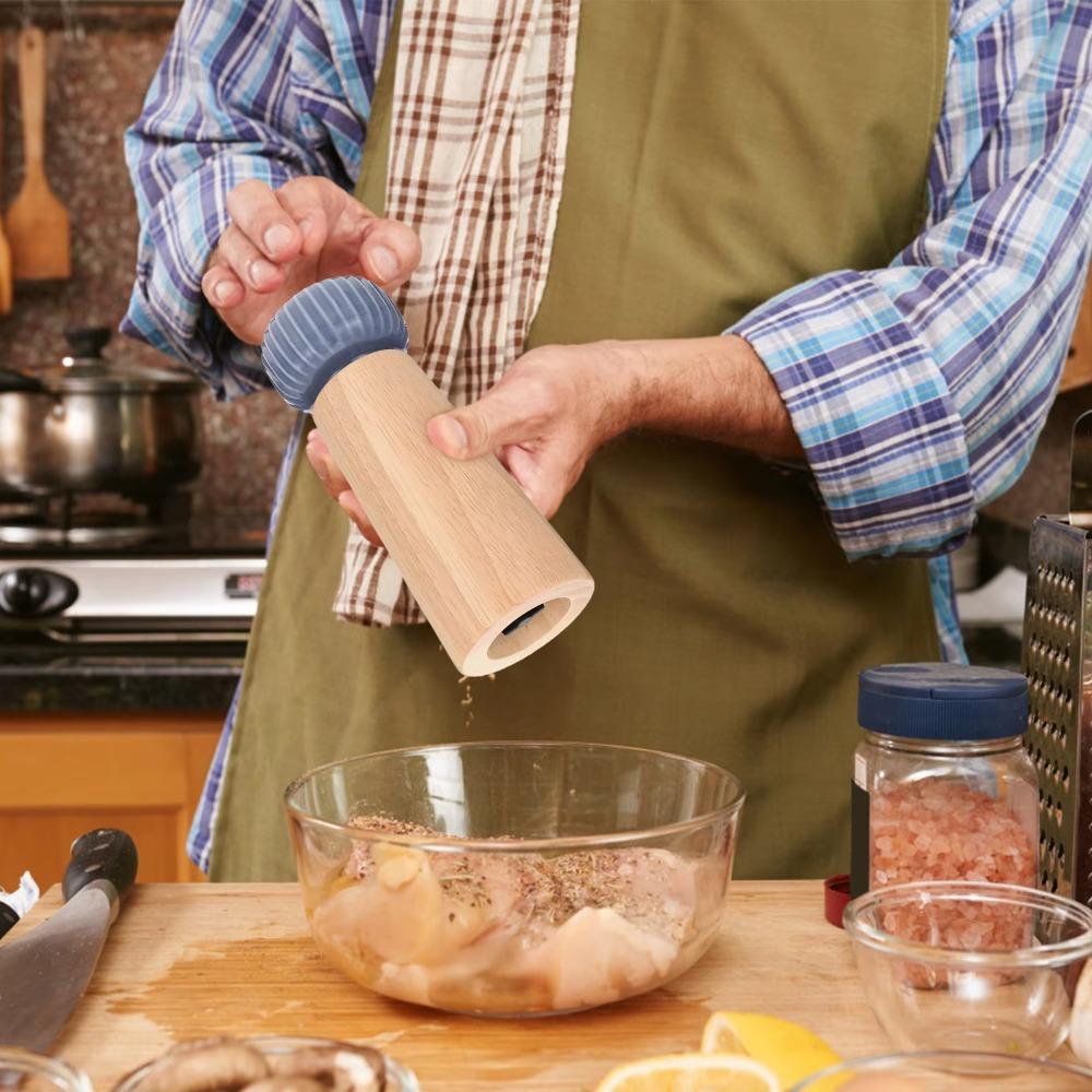 Oak Pepper Mill Nordic Style Spice Grinder Pepper Salt Grinding Bottle Pasta