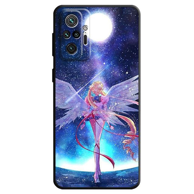 

Чехол для телефона Redmi Note 9 11S 9S 11T 11 Pro 8T 10 Lite 7 10S 8 противоударный мягкий чехол TPU японское аниме Kawaii Sea Moon Redmi Note 11SE