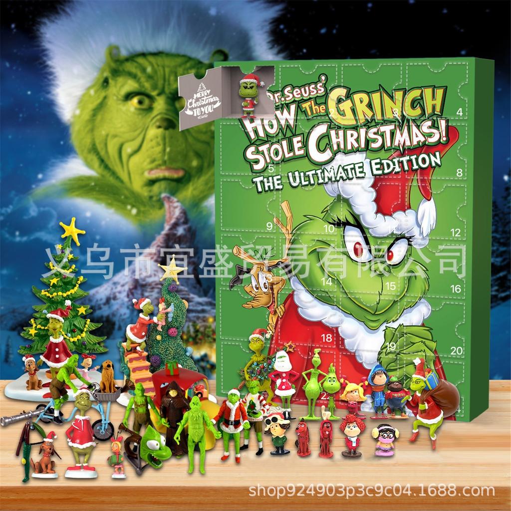 Halloween Doomsday Blind Box Calendar Ornament 24 Grid Blind Box Design Ornament Doll Blind Box Design