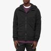 Stone Island Solid Color Logo Pocket Hooded Long Sleeve Jacket Men jackets Black 751541928-V0029
