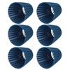 6PCS Modern Simple Lampshade Cloth Lampshade for Crystal Clip On Chandelier Wall Lamp Blue