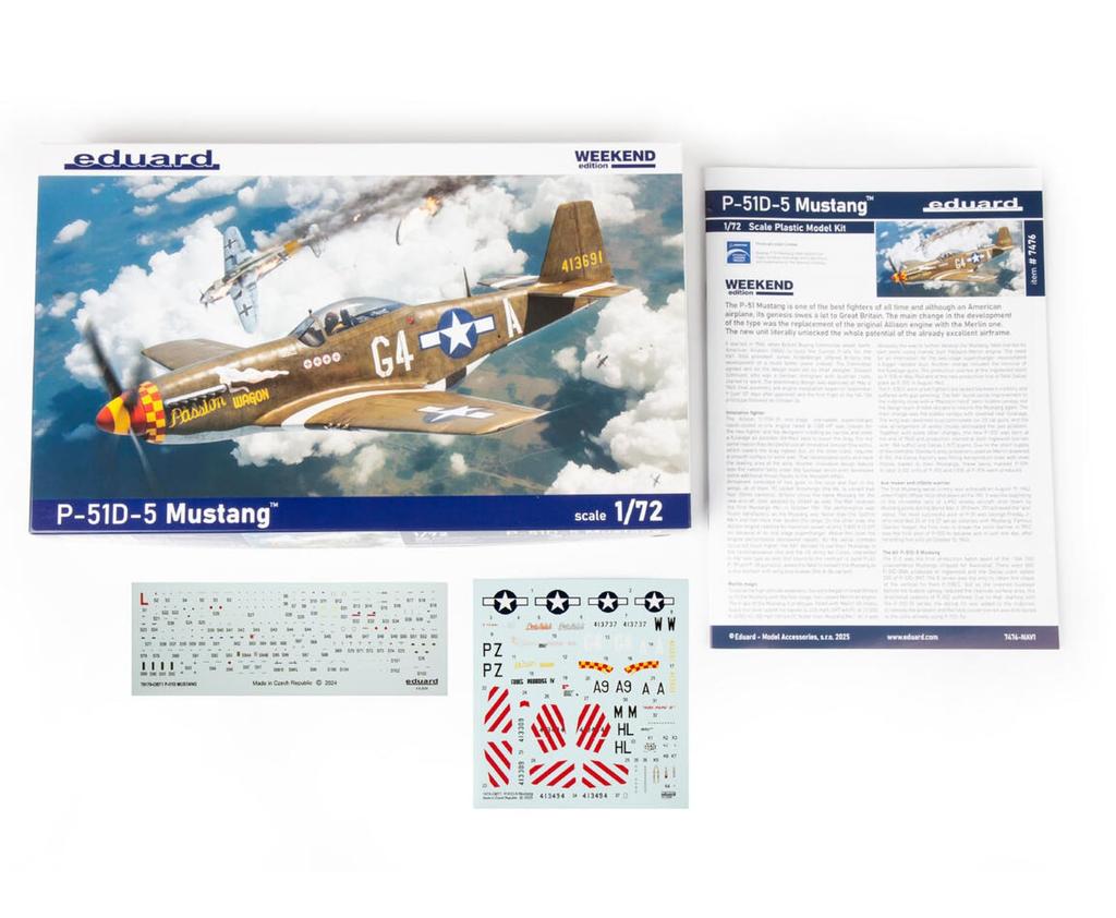 Eduard 1/72 Weekend Edition P-51D-5 Plastic Model Kit EDU7476 (Airplane)