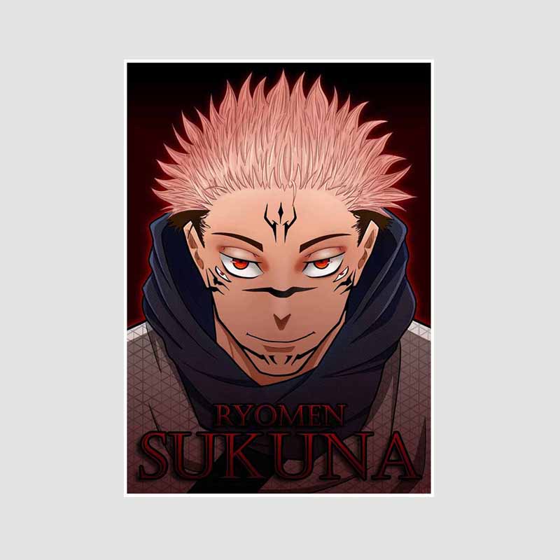 

Аниме Дзюдзюцу Кайсен Плакаты Эстетическая Белая Бумага Сатору Годзё Нобара Кугисаки Плакат Настенная Живопись Исследование Домашний Декор Комната Бар Украшения Картины 30x21cm