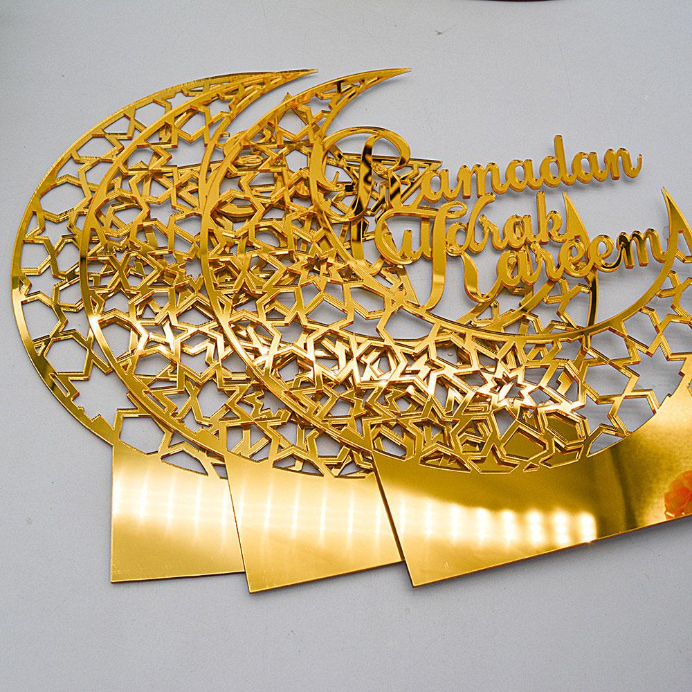 Eid Mubarak Acrylic Ornament Ramadan Decorations for Home Islamic Muslim Party Supplies Ramadan Kareem 2026 Eid Al Adha Gift