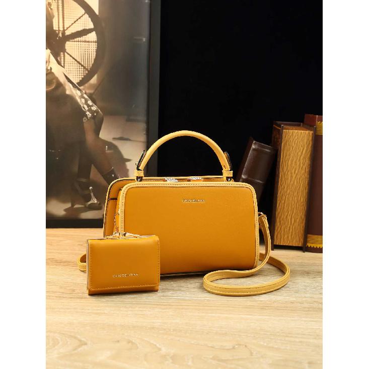 Solid Color New Handbag Trendy Fashion Shoulder Bag Crossbody Bag Textured Large and Small Combination Bag Direct from Manufacturer