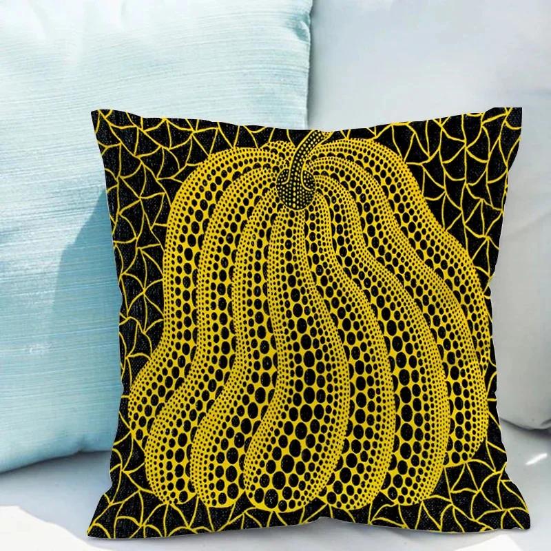 Yayoi Kusama Pumpkin Pillowcase for Living Room Double-sided Printing Cushion Cover 40x40cm Throw Pillow Covers Decorative Sofa