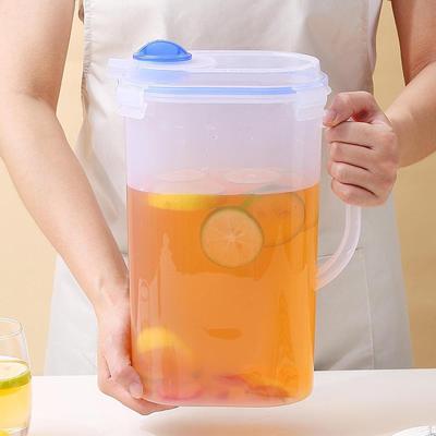 Water Pitcher Beverage Container Large Capacity with Lid and Handle Jug Juice for