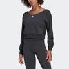 Adidas Originals SLOUCHY CREW Sweatshirt Women's Gray (Unisex) Sweatshirts HU1647