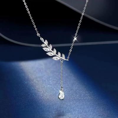 Lucky Wheat Ear Necklace for Women with Light Luxury Niche Design Sense High-end Japanese and Korean Personality Cold Style Collarbone Chain