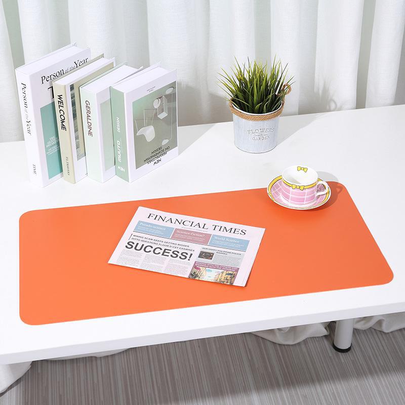 Dual-Sided Two-Tone Leather Desk Pad - Large Mouse, Keyboard & Notebook Mat