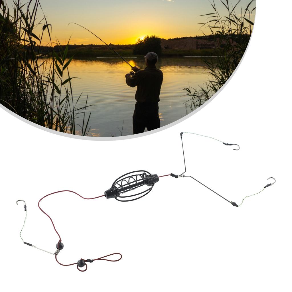 Hook Bait Cage Inline Method Feeder Cage Rig Set Coarse Carp Fishing Tool Set