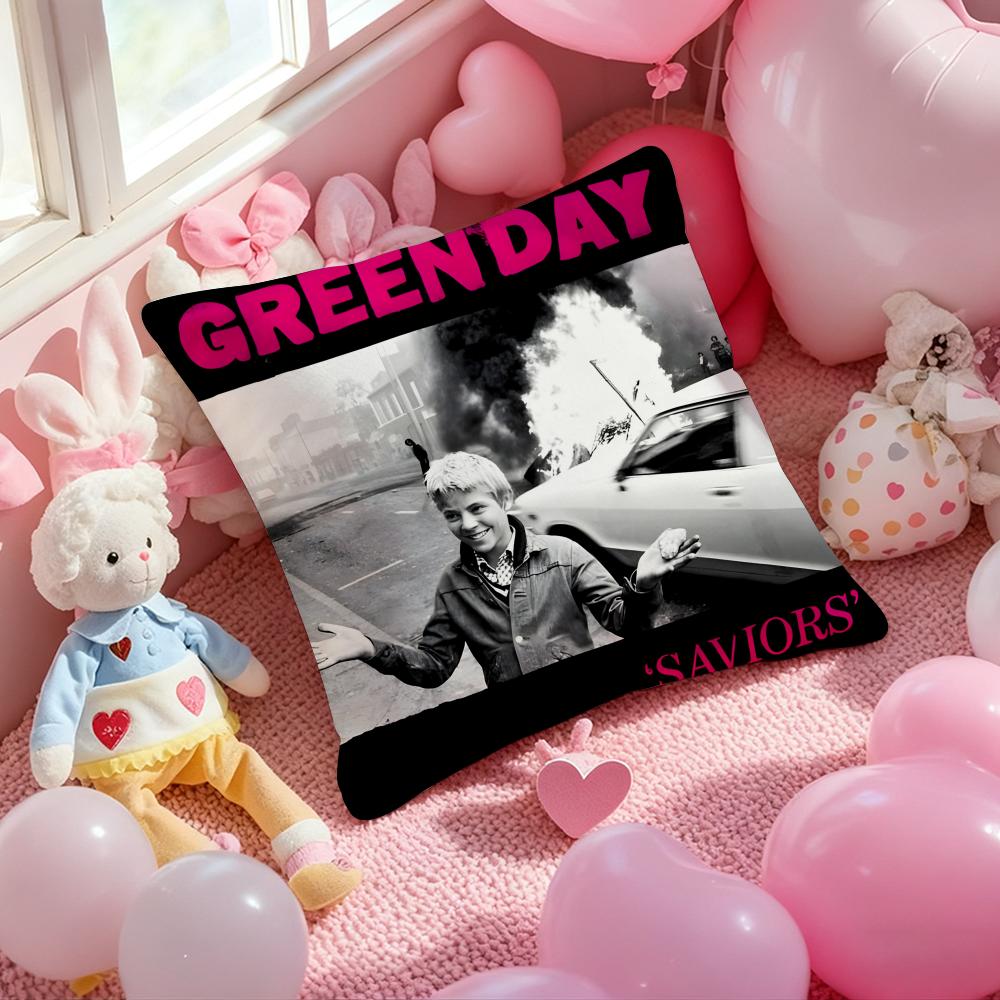 G-Green D-Day Band Album Pillow Case Soft Plush Fabric Double-Sided Printed Cushion Cover Warm Winter Sofa Pillow Case