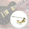 Guitar Tremolo Bridge Metal Tailpiece Tremolo Electric Guitar Bridge Stop Bar for Replace, Gold