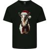 Christmas Goat Wearing an Xmas Hat Unisexs Light Cotton TShirt