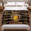Nirvana Printed Flannel Blanket Custom Name Text Soft Warm Throw For Bedroom Holiday Gift