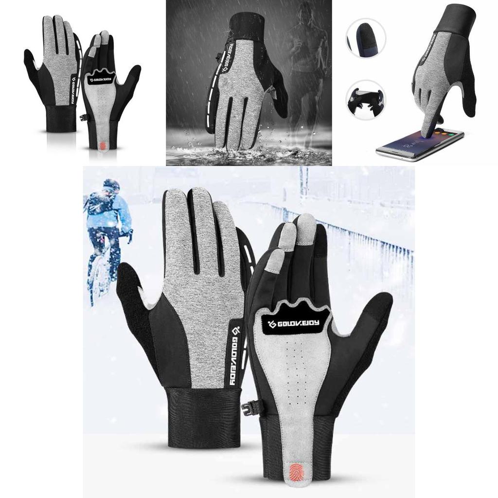 Comfortable Men Winter Warm Windproof Waterproof Anti-slip Thermal Touch Screen Gloves For Outdoor Use