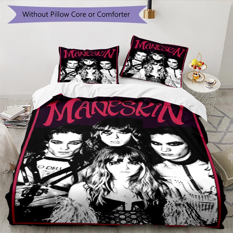 3pcs Maneskin Bedding Set Duvet Cover Closure Includes 1 Duvet Cover & 2 Pillowcases, Soft and Comfortable for All Seasons.