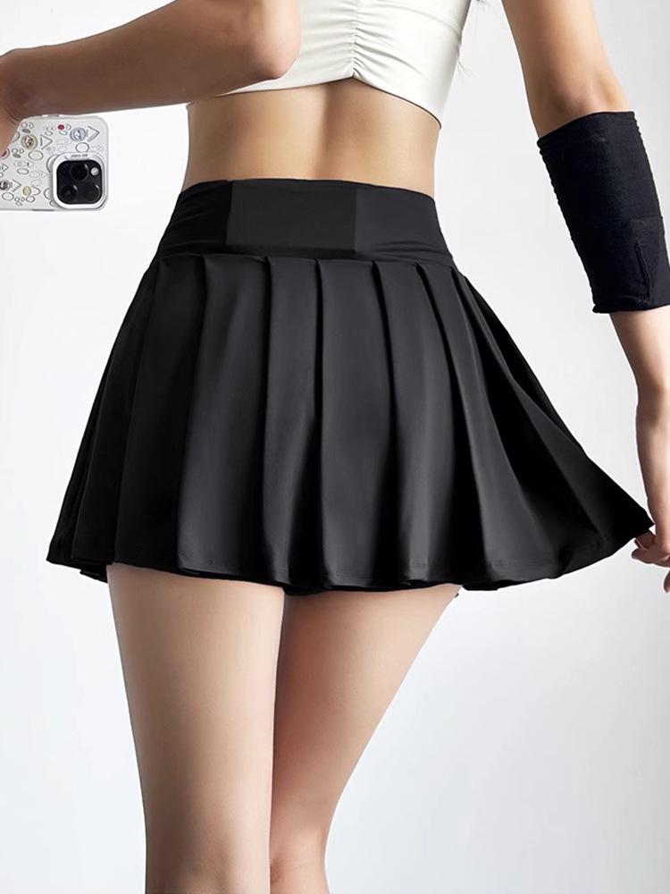 Gonna da Tennis Pieghettata a Vita Alta Anti-Esposizione da Donna - Asciugatura Rapida, Traspirante, Abbigliamento per Yoga e Fitness