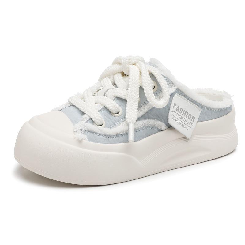 

Модные женские парусиновые полутапочки дышащие повседневные кроссовки для женщин на платформе вулканизированная обувь удобные туфли-лоферы без застежек Zapatos Mujer 35