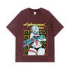 275 GSM Washed T-shirts 100% Cotton Cyberpunk Edgerunners V3 Rebecca Print Unisex Heavy Cotton T Shirt