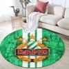 SK Rapid Wien Round Area Rug,Carpet Rug for Living Room Bedroom Sofa Playroom Decor,Non-slip Floor Mat