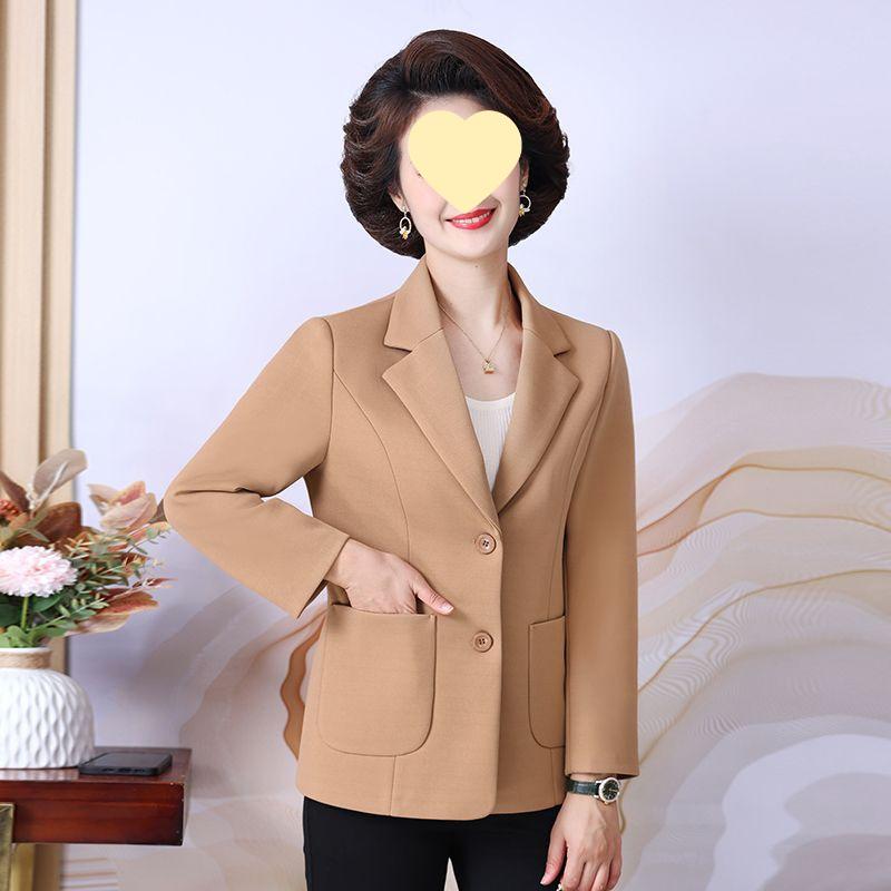 

Универсальный клетчатый блейзер для женщин среднего и пожилого возраста - Модный осенний топ XL (85-105 jin)