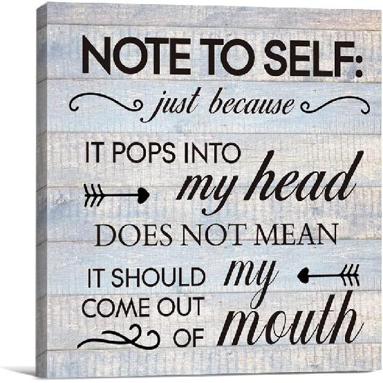 pirational Farmhouse Canvas Print Wall Art Decor One Small Positive Thought in the Morning Can Change Your Whole Day Sign Painting Plaque Rustic Home