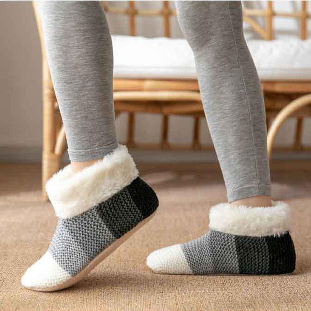 Thickened Grip Fuzzy Floor Socks Winter Warm Slipper Socks Useful Home Sleeping Socks