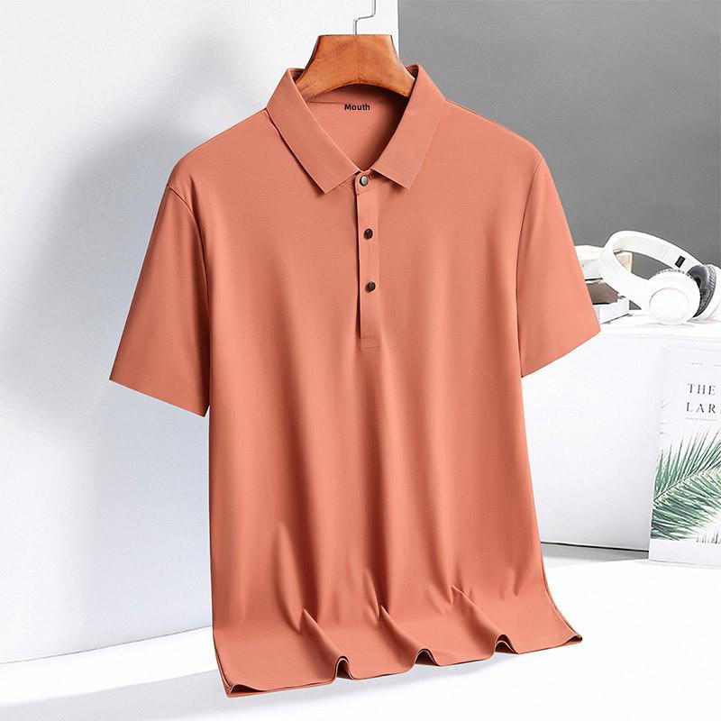 Herren 2024 Ice Silk Seamless Poloshirt - Kurzarm-Business-T-Shirt