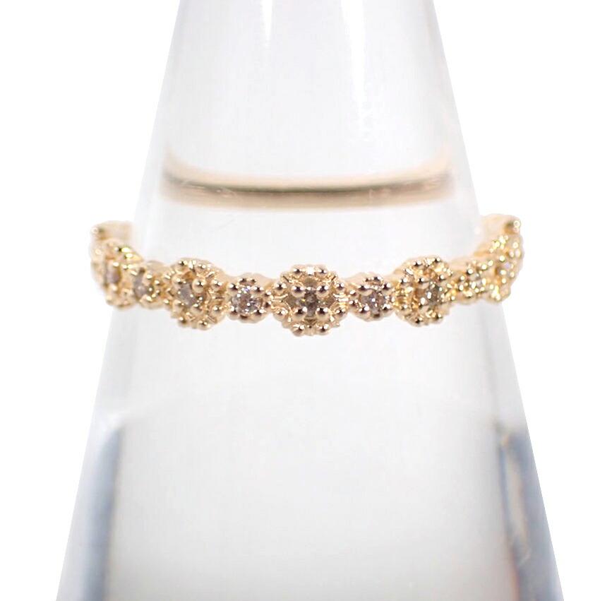 [Pre-owned] Agete K10 Diamond 0.09ct Ring / Size 11 / J92-6