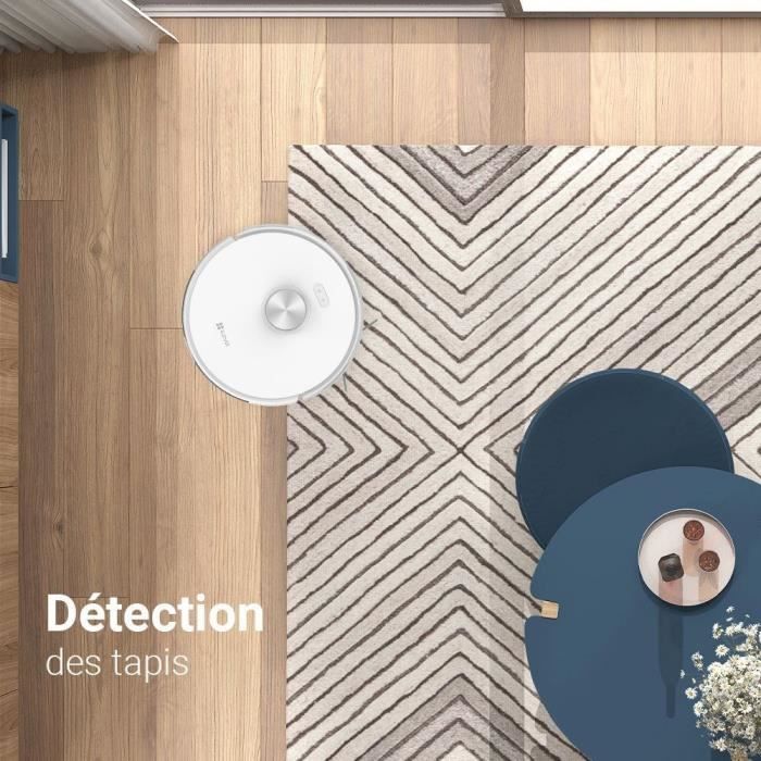 EZVIZ RE5 - Aspirateur Robot Laveur - Puissance 4000 Pa - Navigation LIDAR - Évitement d’obstacles - Détection des tapis