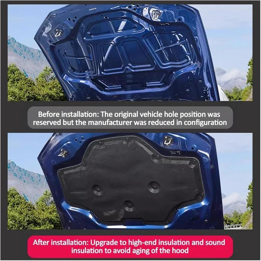 Engine Hood Sound Pad Compatible for Jaguar XJ X351 2010~2019 Car Heat Insulation Cotton Mats Soundproof Cover Cushion Interior Accessories
