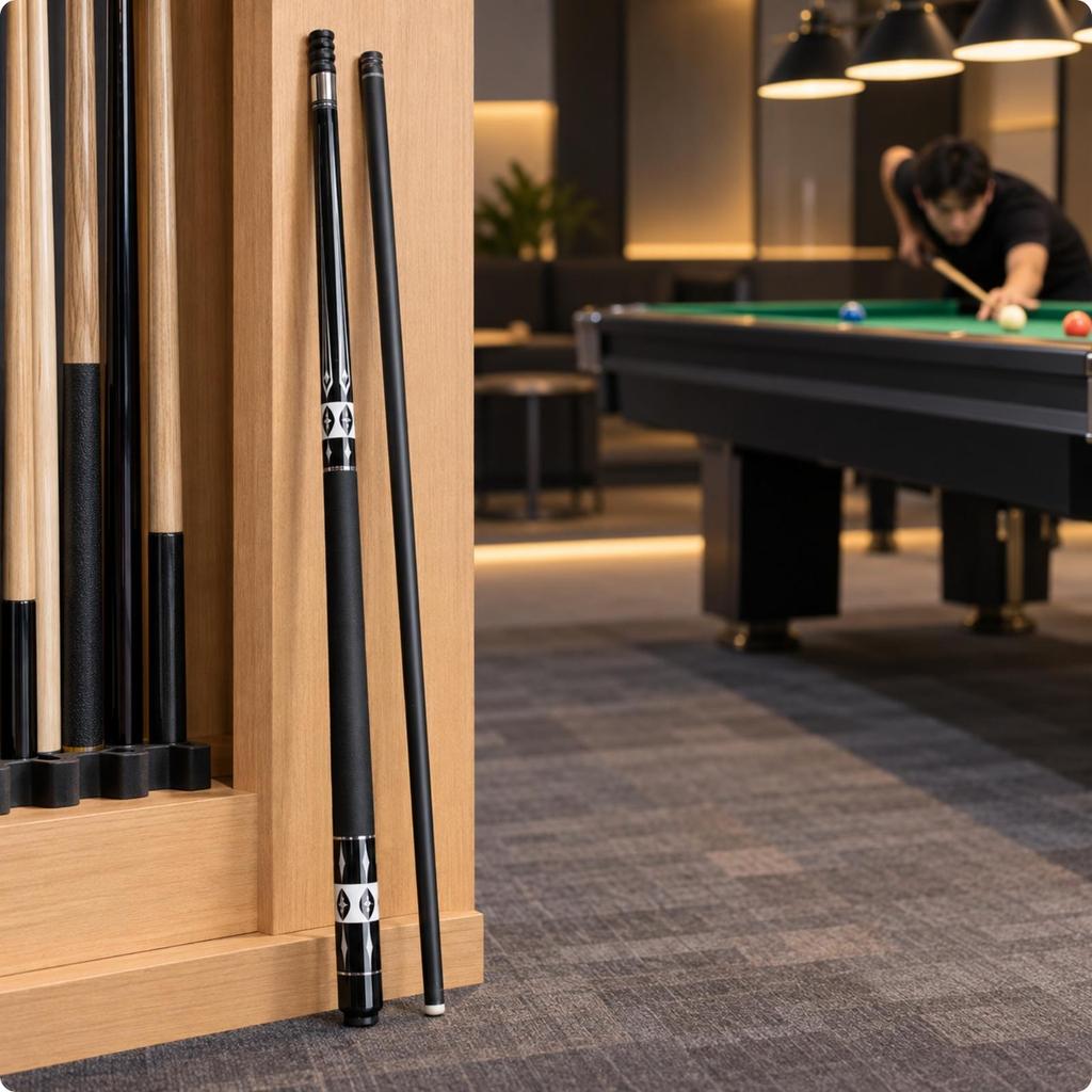 2-Piece Pool Cue Warp-Resistant Billiards Equipment Responsive