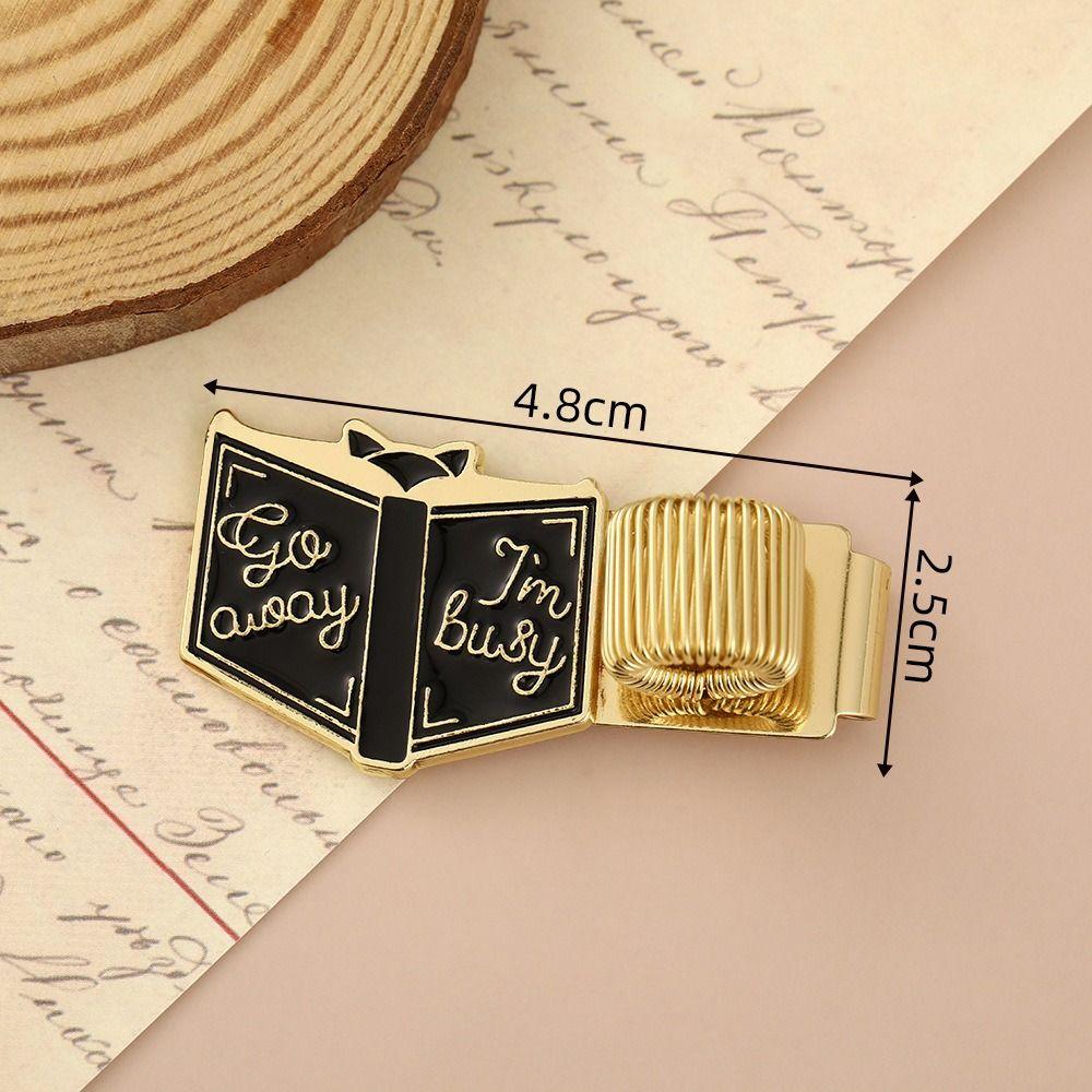 Book Shaped Pen Clip Metal Spring Pen Keeper Multi-functional Pen Holder  Journals & Notebook