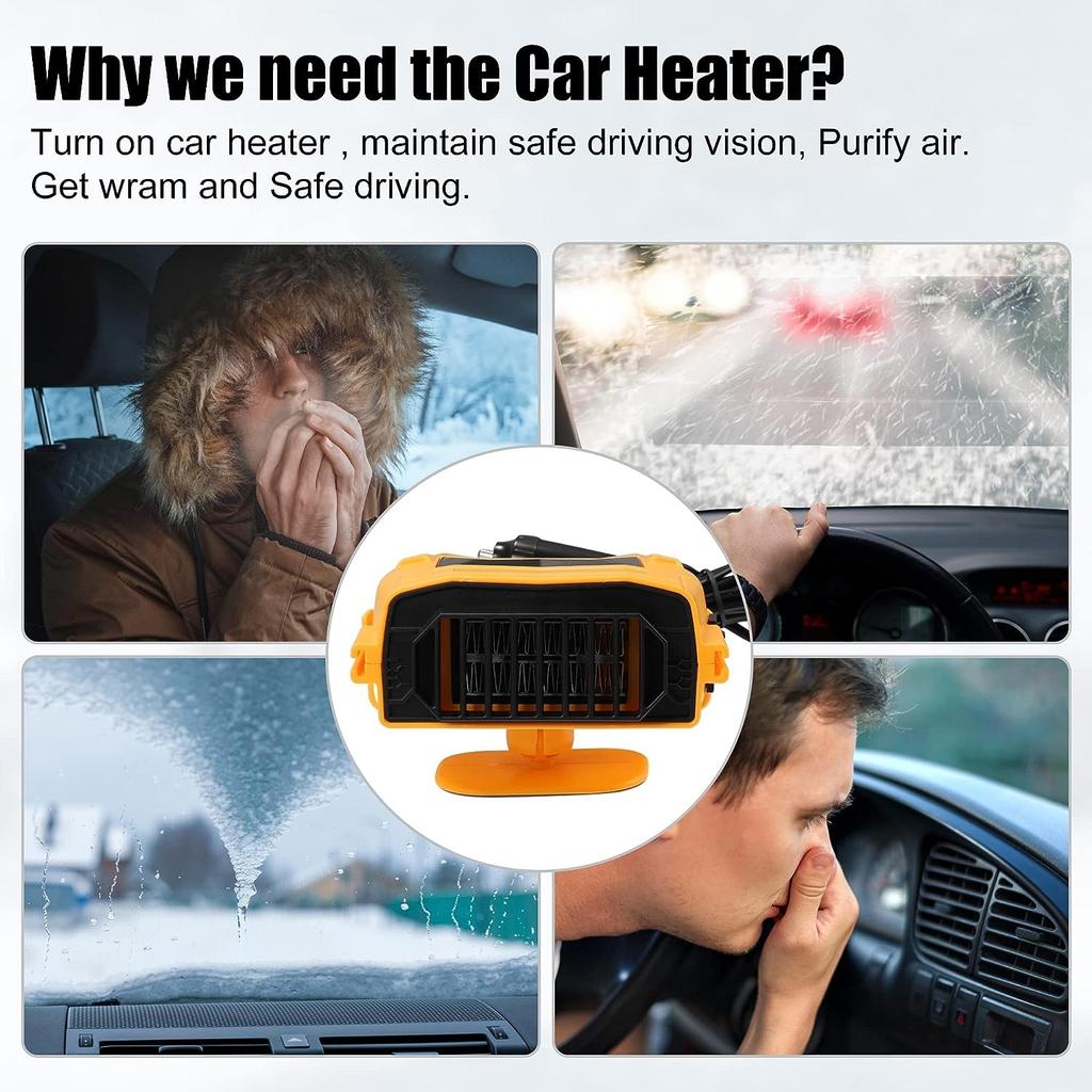 Aquecedor de carro 12V 150W 2 em 1 Ventilador de aquecimento e resfriamento