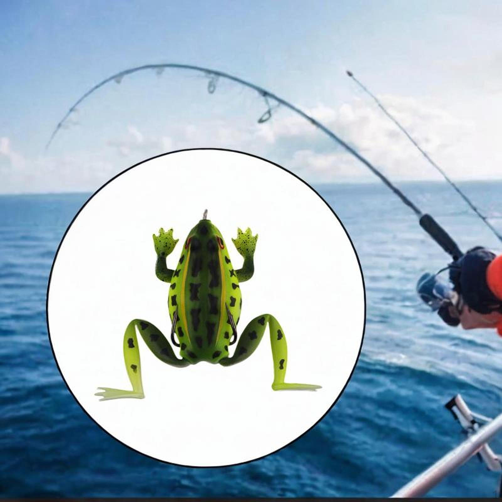 

Лягушка Приманка ,Легкая, Одинарные крючки, Компактная, Реалистичная Форель Щука для Морской, Пресной воды Black Green