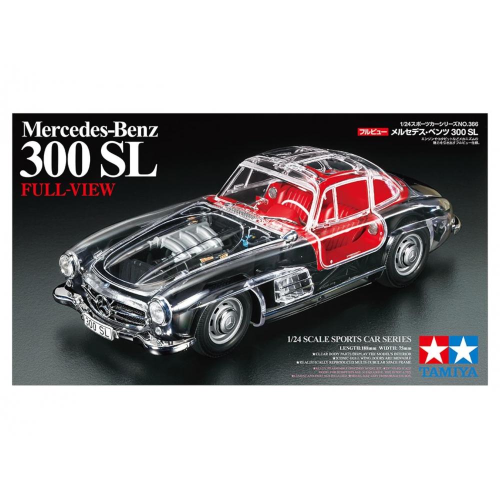 TAMIYA 124 Sports Car Series No.366 Полный вид Mercedes-Benz 300SL Пластиковая модель — фото 2