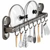 No Drill Kitchen Utensil Hanger Removable Wall-Mounted Hanging Rod  Bedroom