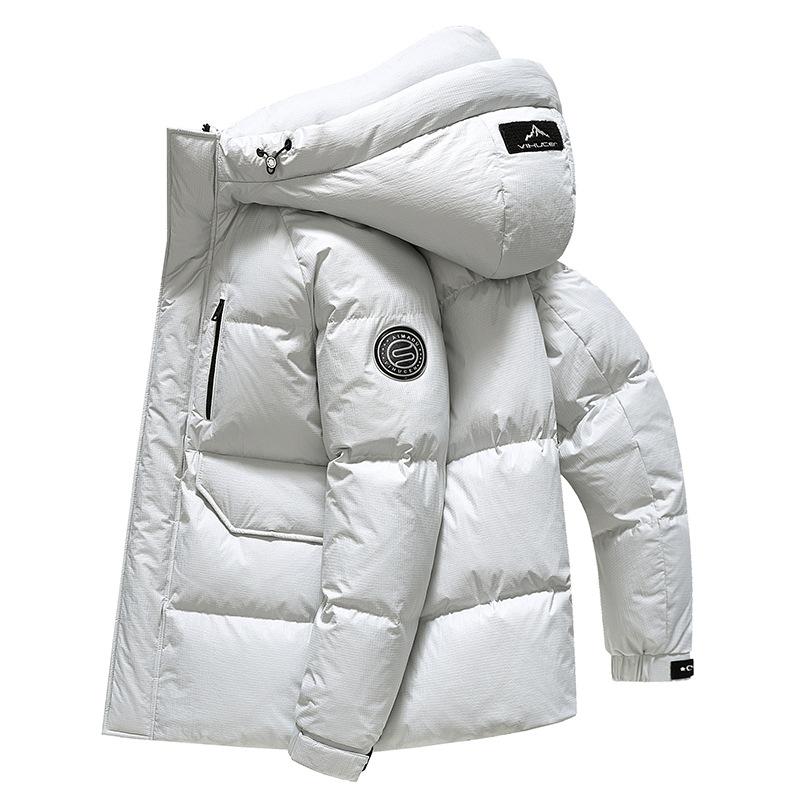 Winter Daunenjacke mit Kapuze für Männer und Frauen, Verdickte mittellange Jugenddaunenjacke, Daunenjacke