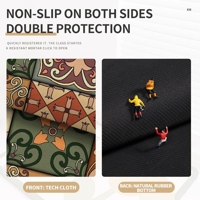 Coffee Maker Mat Retro Dish Drying Mats for Kitchen Non-slip Draining Pad Quick Dry Tableware Placemat Dinnerware Washable