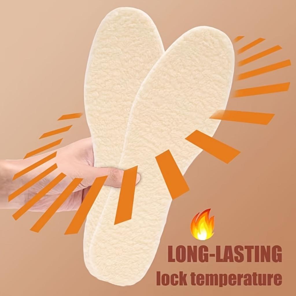 6pcs Imitation Lamb Wool Insoles, Customizable, Temperature Locked and Warm, Thick and Comfortable, Christmas, Thanksgiving, Halloween, New Year Gifts
