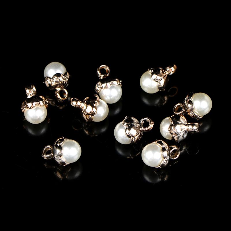 30 Bottoni A Spilla Con Perle 10mm Per Abbigliamento - Senza Cuciture, Riutilizzabili