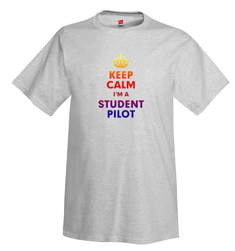 Keep Calm I m A Student Pilot Airplane Aviation T-Shirt 3XL
